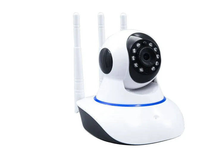 Intelligent rotary head shaker wifi home monitoring camera with 1080P night vision and three antennas