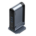 Deep space grey USB Type-C 16-in-1 docking station hub with multiple connection ports