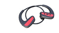 Black swimming Bluetooth headset with head-mounted design for underwater music playback during swimming sessions