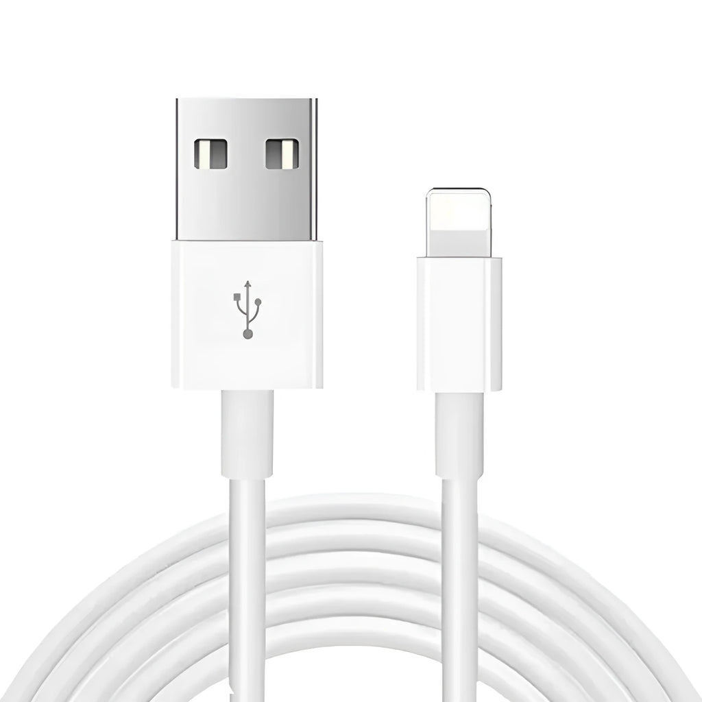 White 20W USB-C fast wall charger with a 1 metre cable for Apple iPhone and iPad.