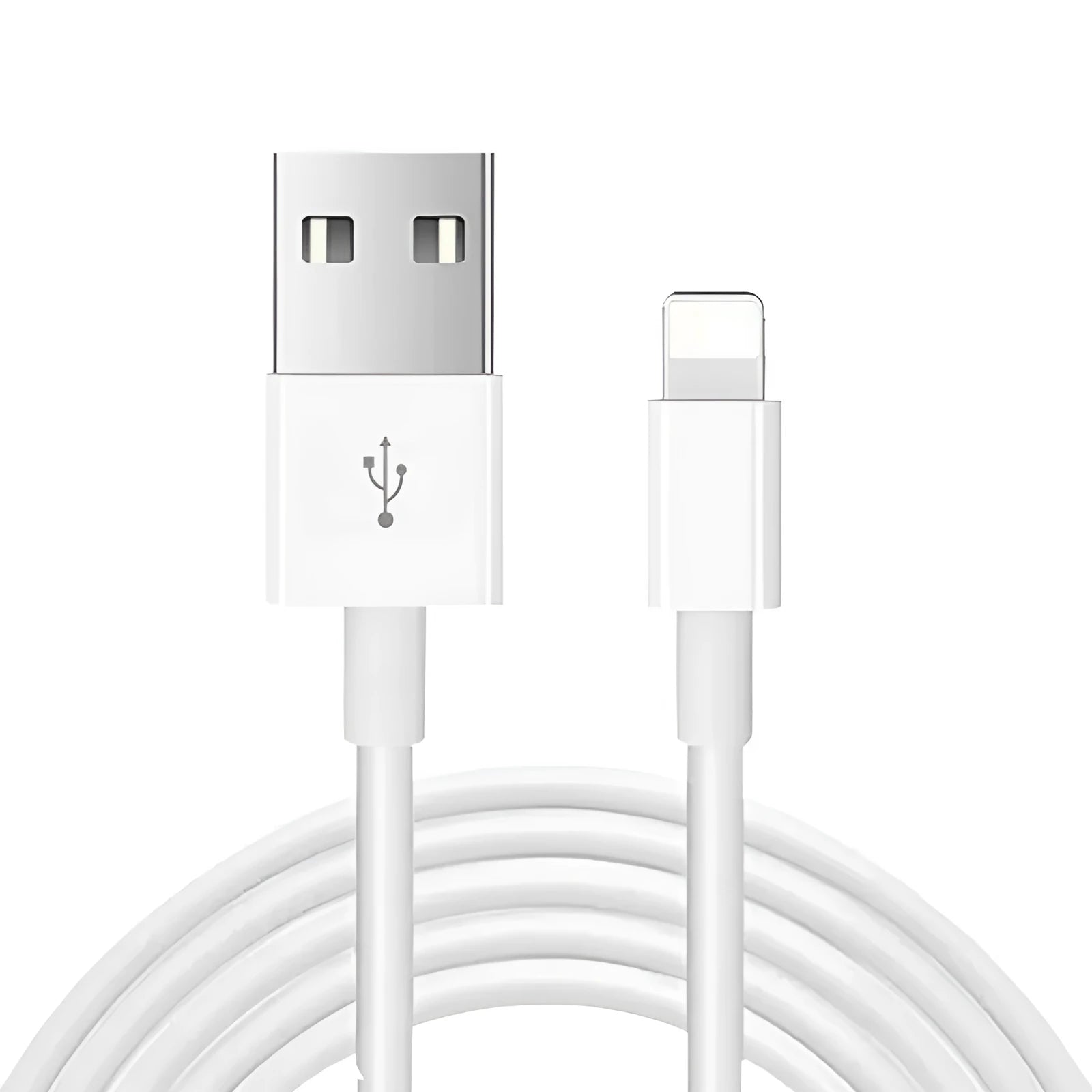 White 20W USB-C fast wall charger with a 1 metre cable for Apple iPhone and iPad.