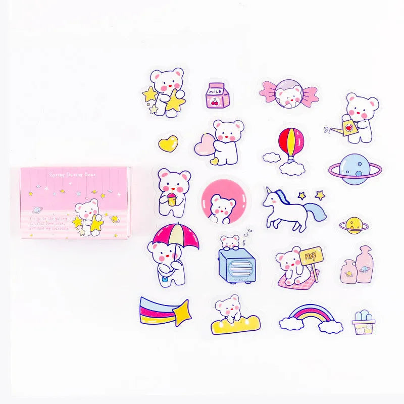 Korean Ins Wind Box style pet hand account decorative stickers set of 20 pieces with animal designs