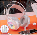 Black wired PC headset with microphone, over-ear protein earmuffs, and a long cable with a 3.5mm straight plug.