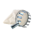 Steel frame fruit picker basket catcher with cloth collection bag for orchard harvesting
