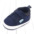 Baby shoes soft sole cotton boys toddler shoes with Velcro in dark blue and gray