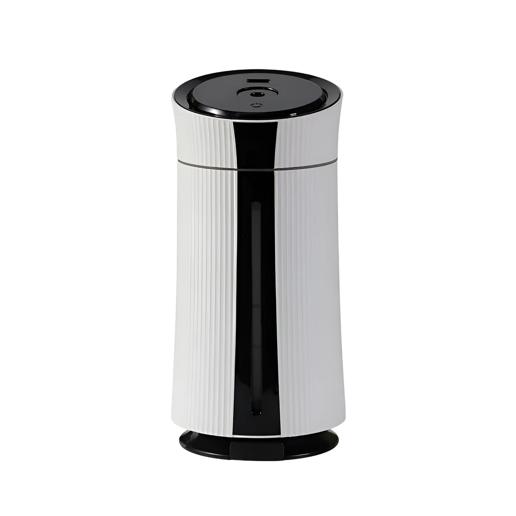 White cylindrical household USB humidifier with single fog outlet, quiet operation 36dB or less