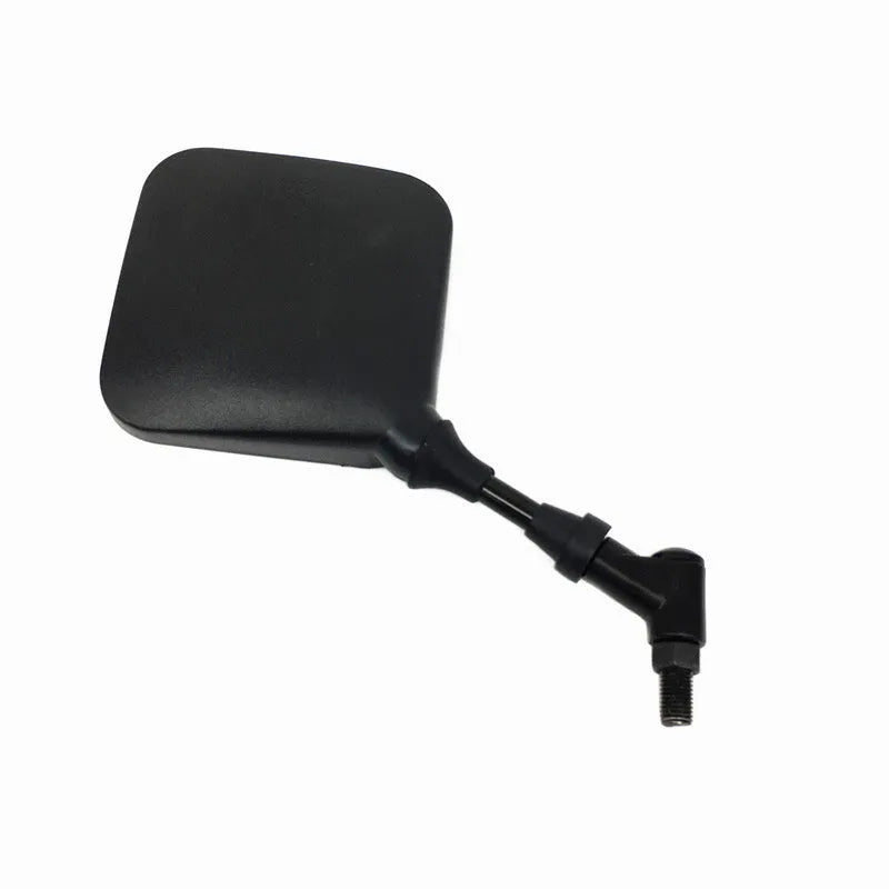 Black square convex rearview mirror 103mm with plastic cover and glass mirror for motorcycles and electric vehicles