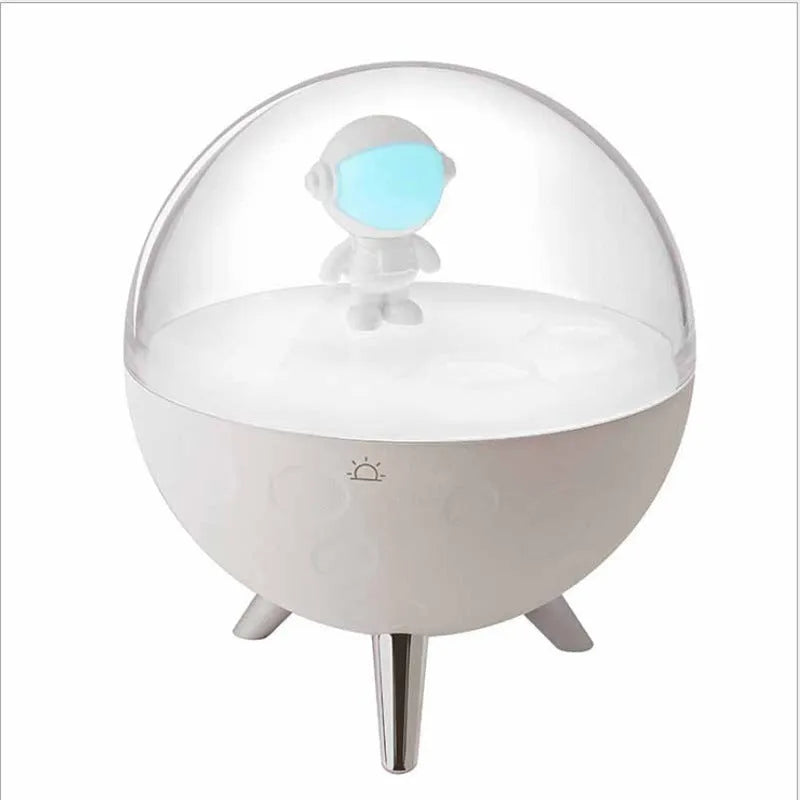 USB LED night light with modern simple design plastic shade showing white or blue illumination options