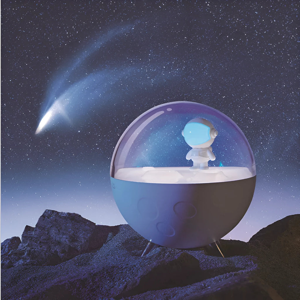 USB LED night light with modern simple design plastic shade showing white or blue illumination options