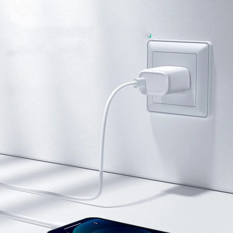 USB-C travel charger for Android phones with black, blue, and white colour options