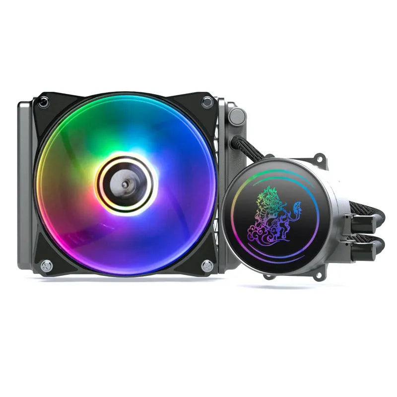 Kirin 240mm CPU water cooling radiator with ARGB fans and copper-aluminium construction