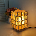 Cute mini crystal salt LED table lamp with light luxury style, 220V, UK plug, bedroom decor