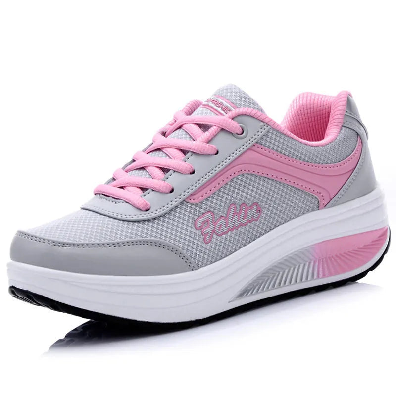 Women's heelless sports travel shoes with mid heel in multiple colour options