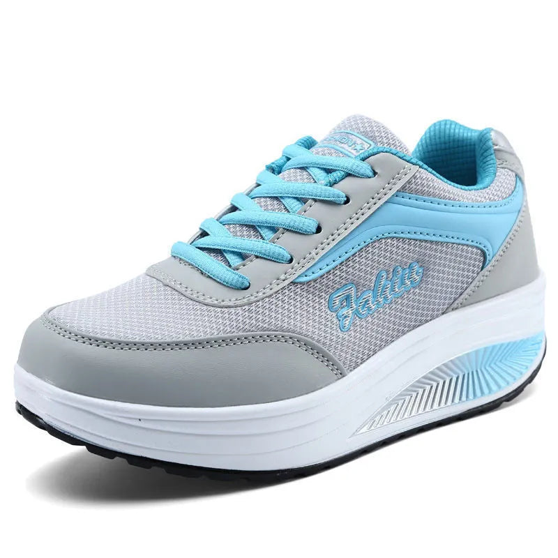 Women's heelless sports travel shoes with mid heel in multiple colour options