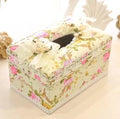 Ceramic jewellery and tissue storage box with dual compartments in bright colour options