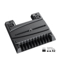 PS5 cooling fan and controller charging dock with disc storage slots, black colour
