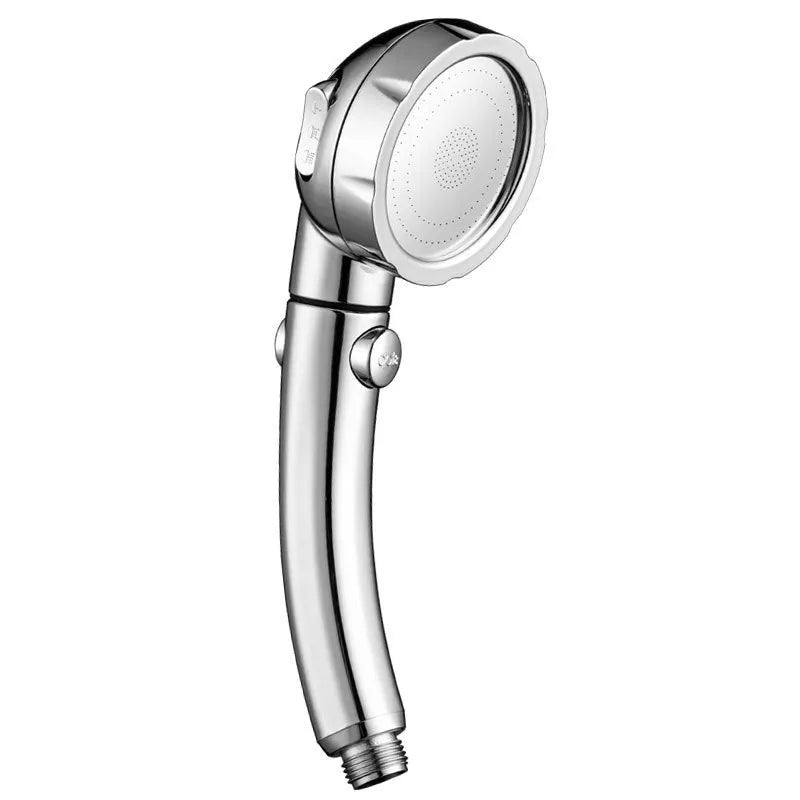 ABS handheld shower head with universal 4-point fitting in blue, white, electroplated, or UV finish