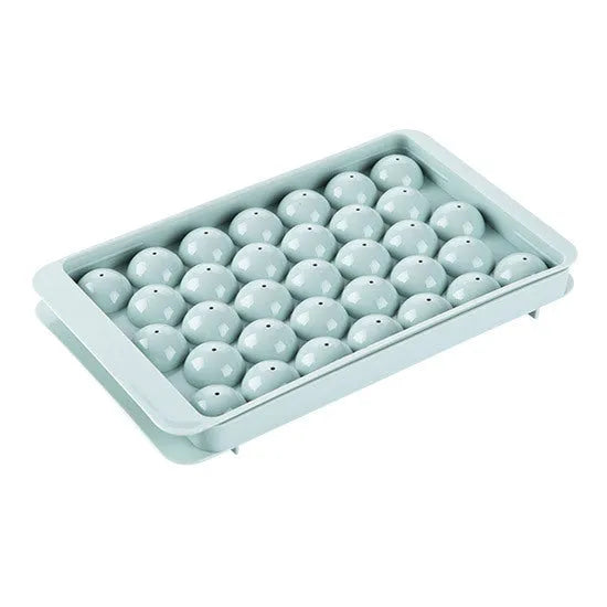 3D round ice mould tray creating spherical ice balls in PP plastic material