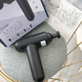 Fascia gun muscle massager in black, red, or white with USB charging port