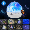 Cartoon-style star projector showing cosmic and constellation film sets with battery/USB power options