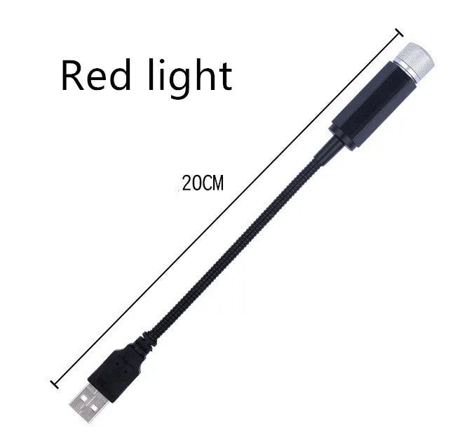 Purple starry sky car roof light with USB hose connection for GM vehicles