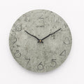 Grey European style modern wall clock for living room decor and household timekeeping