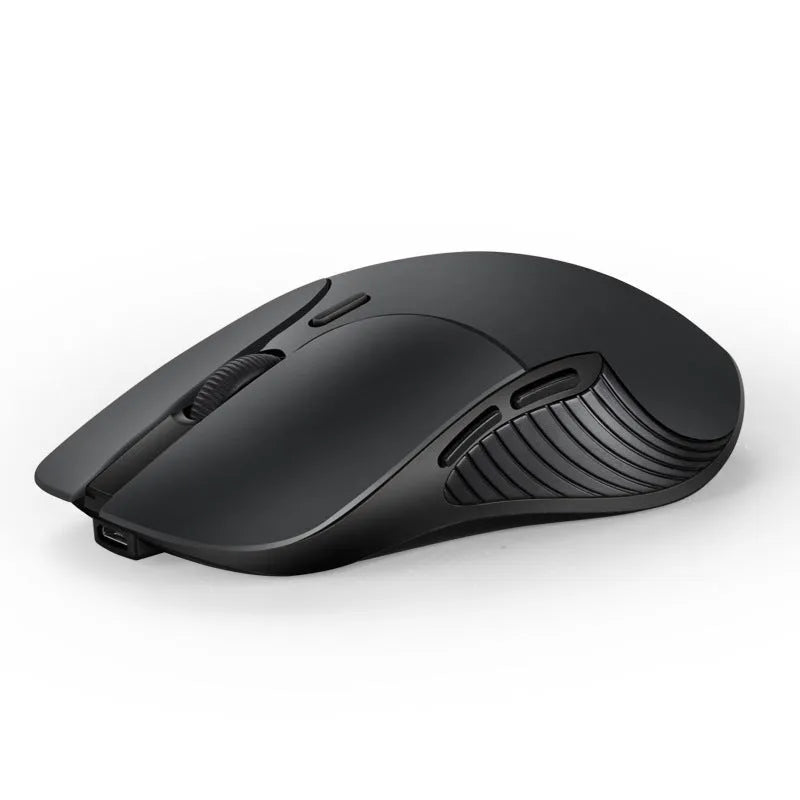 Blue rechargeable wireless voice translator mouse for computer use.