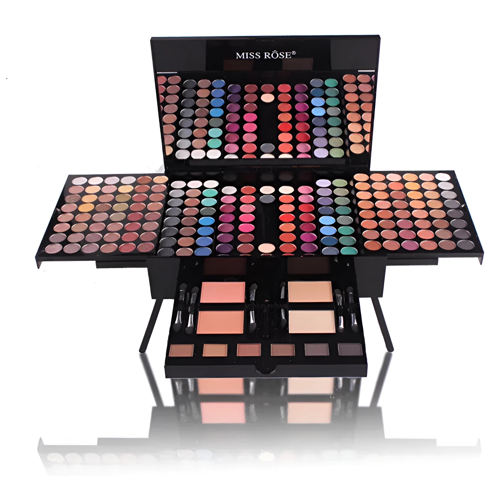 Blush make-up box with eight or more natural colours for universal skin type concealer and embellishment