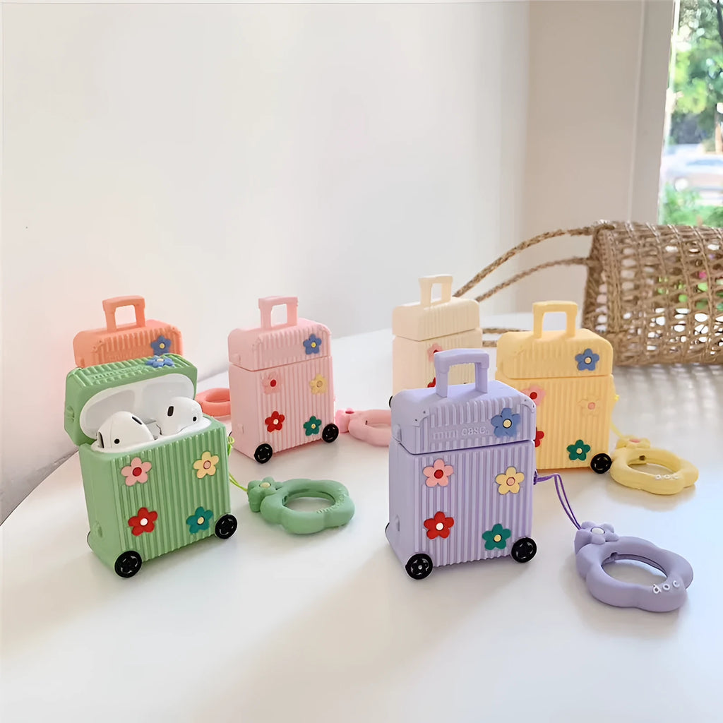 Silicone flip cover for Apple AirPods charging case in various colours