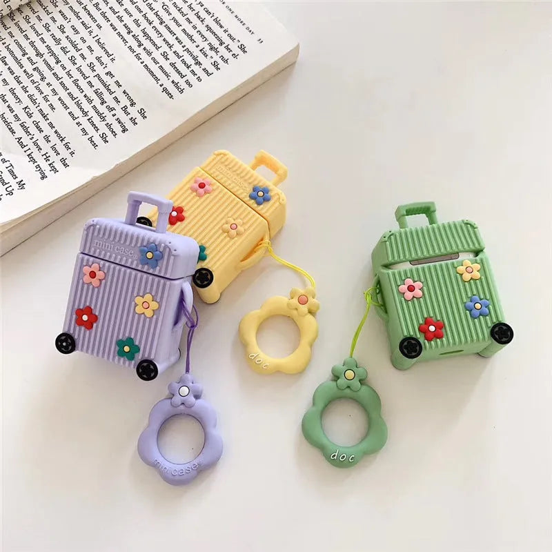 Silicone flip cover for Apple AirPods charging case in various colours