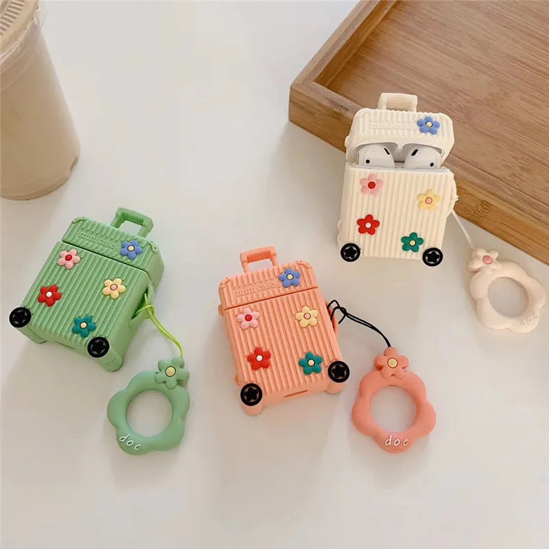 Silicone flip cover for Apple AirPods charging case in various colours