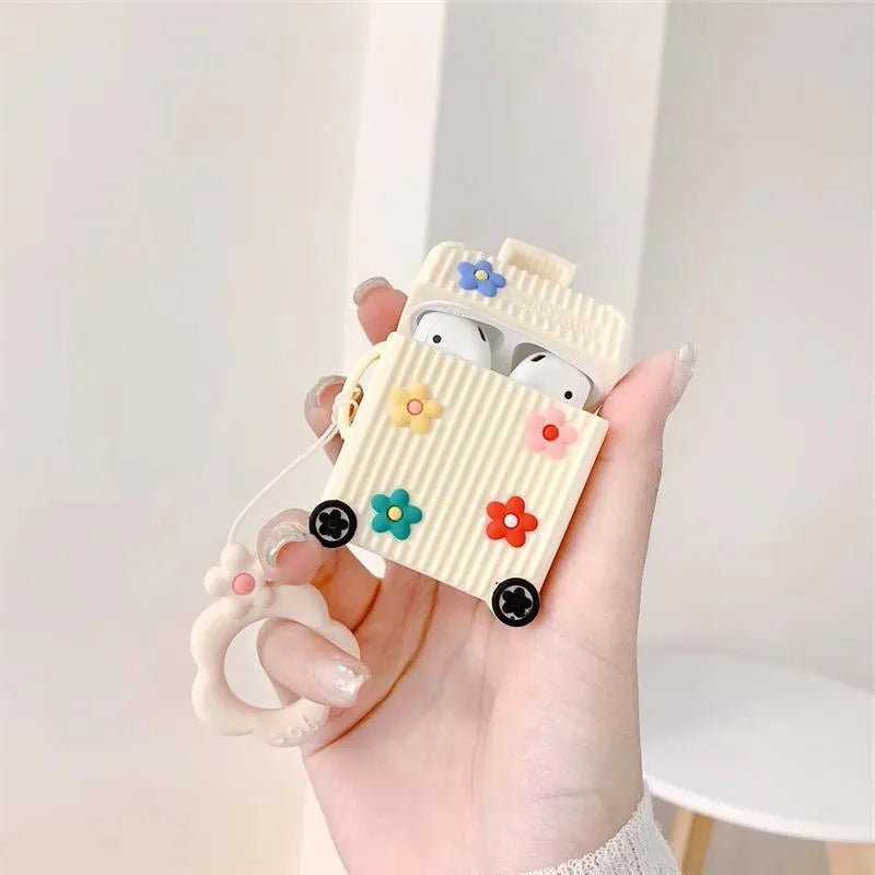 Silicone flip cover for Apple AirPods charging case in various colours