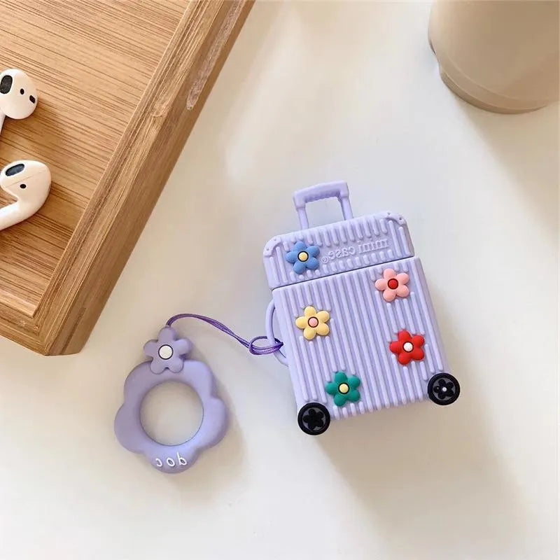 Silicone flip cover for Apple AirPods charging case in various colours