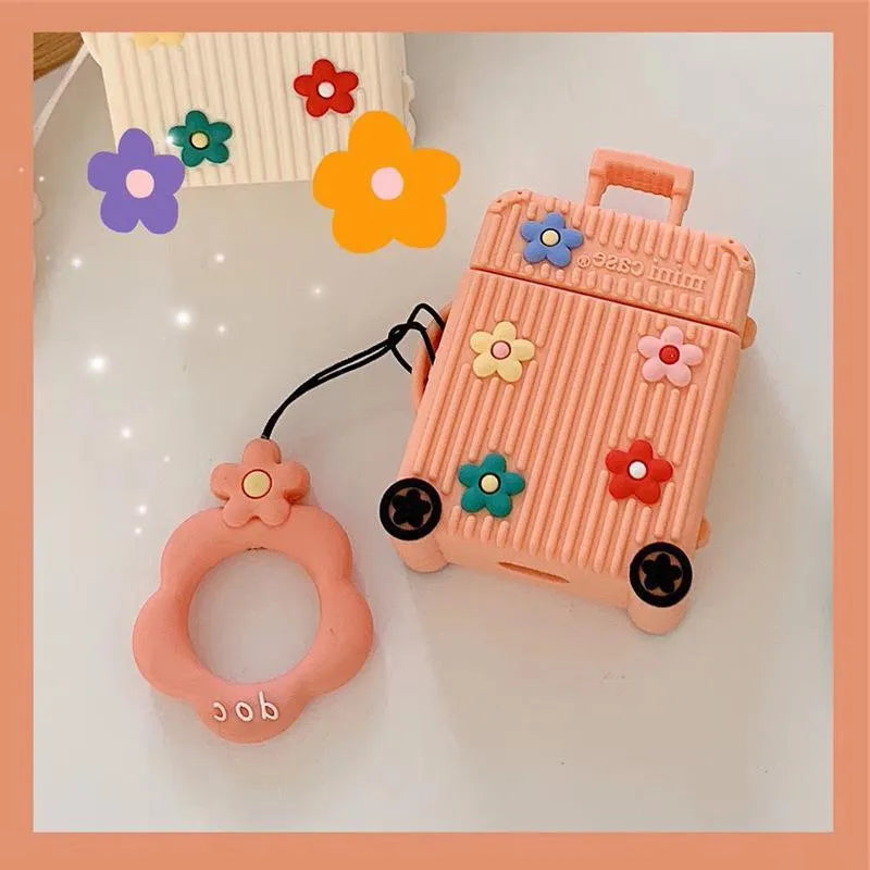 Silicone flip cover for Apple AirPods charging case in various colours