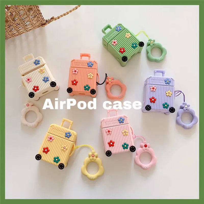 Silicone flip cover for Apple AirPods charging case in various colours
