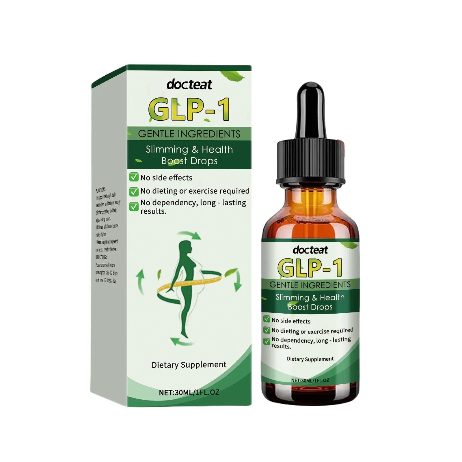 30ml bottle of multiple plant extraction liquid with droplet dispenser