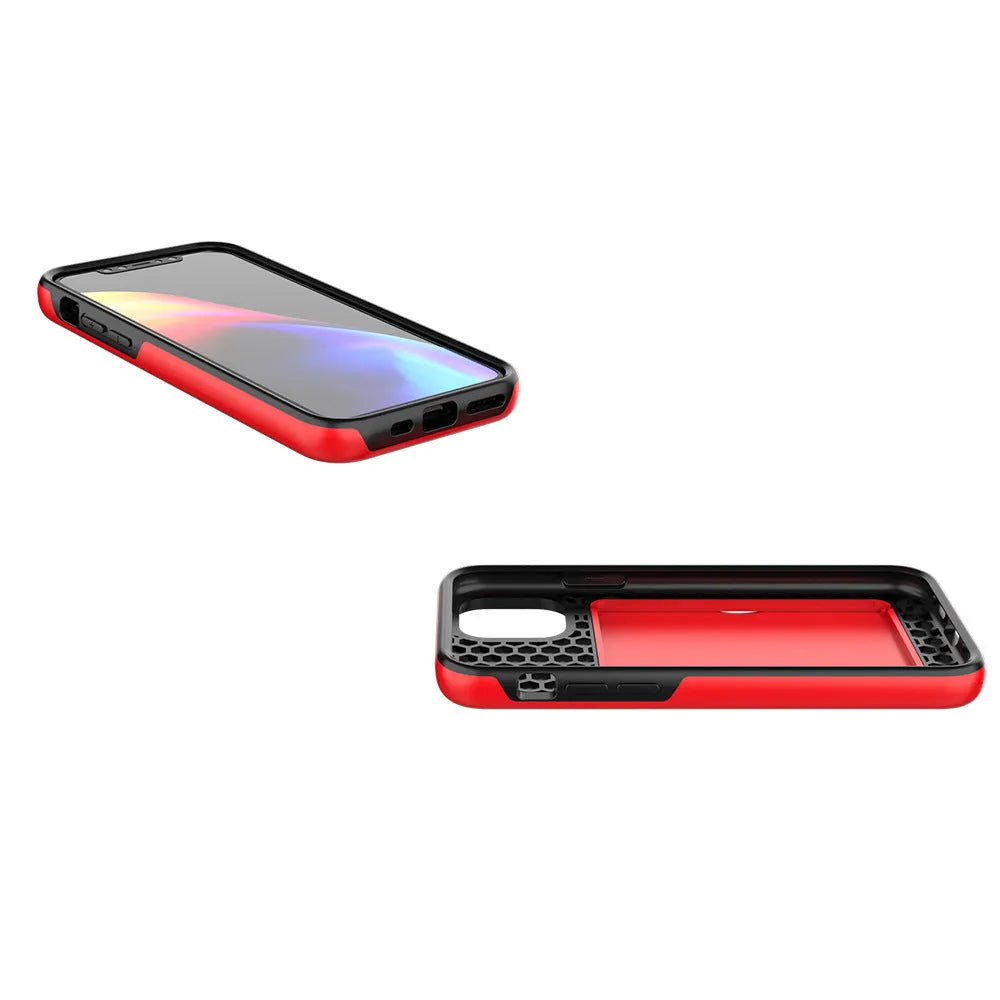 iPhone 11 hard shell protective case in six solid colours showing back cover design