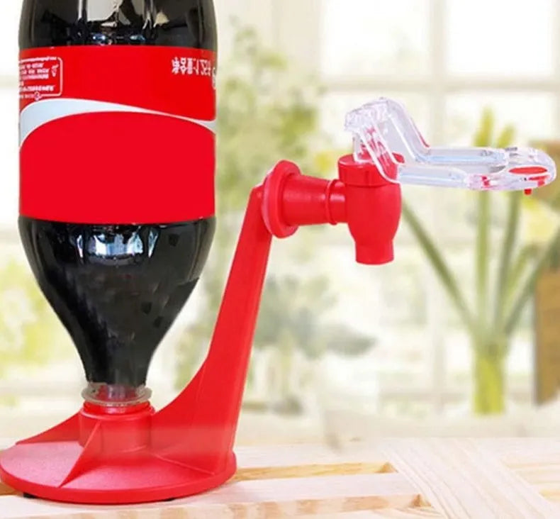 Red Magic Tap soda dispenser attachment for 2-litre bottles measuring 15cm height