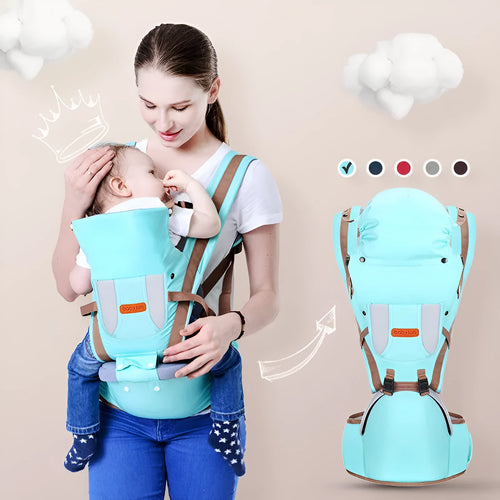 Babylab baby's strap multifunctional front cross holding device for parent child protection in blue colour