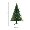 PVC artificial Christmas tree with snow effect and metal stand in 180cm or 230cm heights