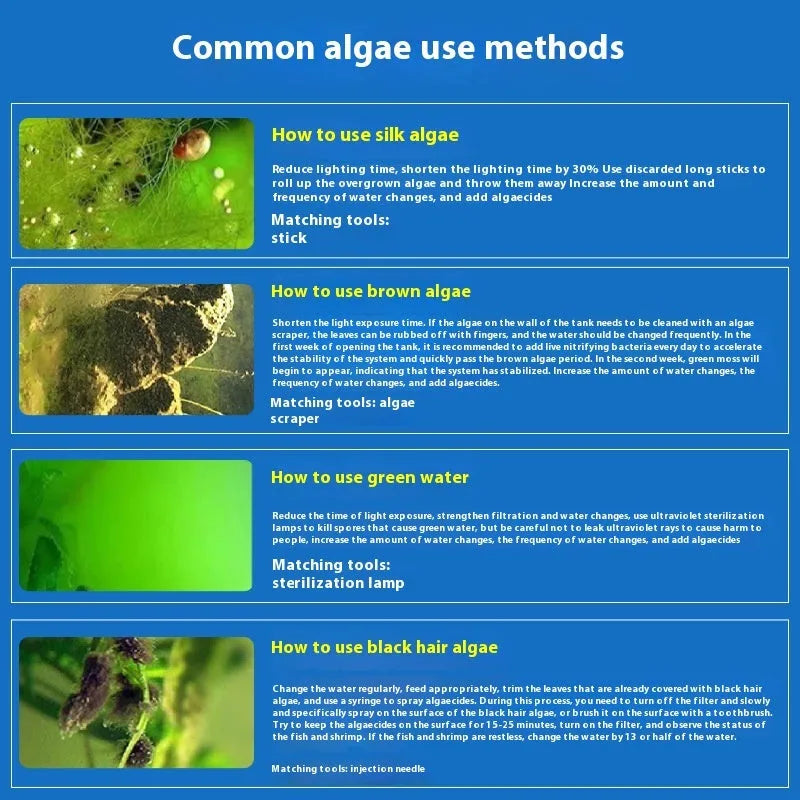 Ecological algae removal king fish tank algaecide in 300ml 700ml 1100ml sizes