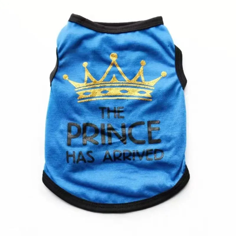 Cotton dog vest for puppies in multiple colours and sizes for spring and summer wear