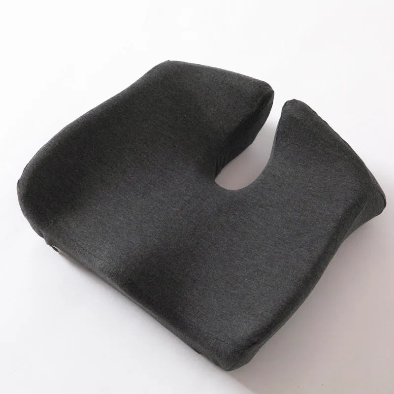 Memory foam office chair cushion measuring 36x40x11cm in solid grey colour for waist support