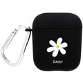 Black and Pink PC plastic protective case covers for AirPods with decorative Flower, Love, and Smiley face designs.