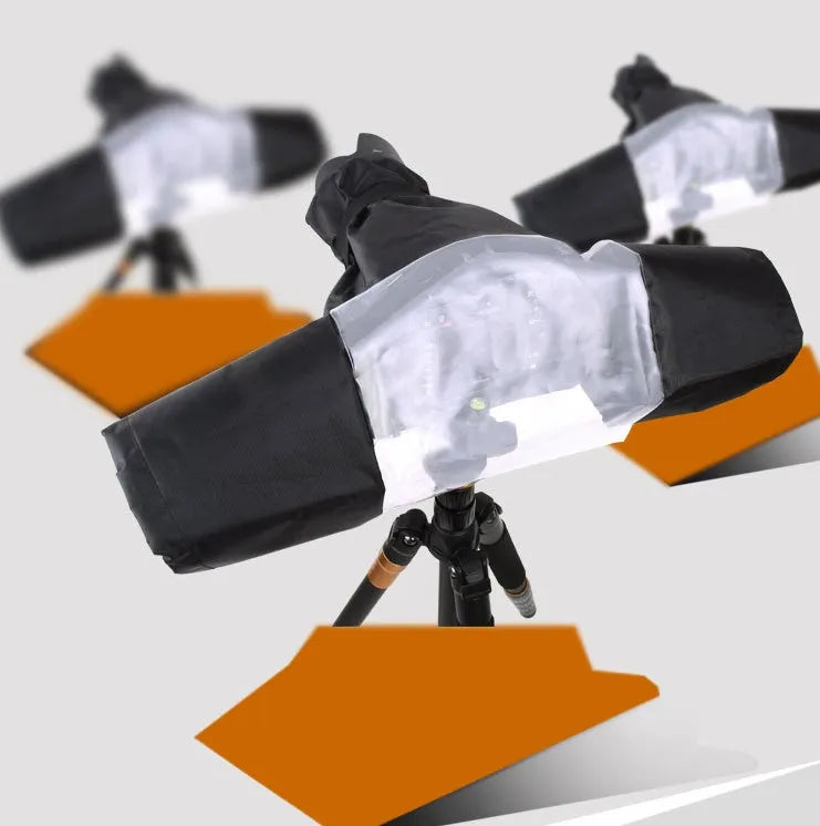 Kang Pin transparent PVC DSLR camera rainproof cover with adjustable lens hood