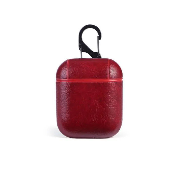 Genuine leather AirPods case with wireless charging in four colour options