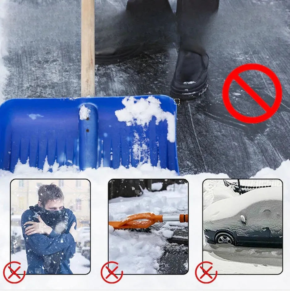 Car microwave molecular deicing instrument with aromatherapy, snow removal tool, light-powered