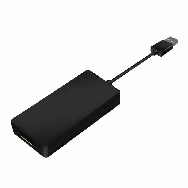 Black Wireless CarPlay USB dongle for Android car stereos with mirror display function