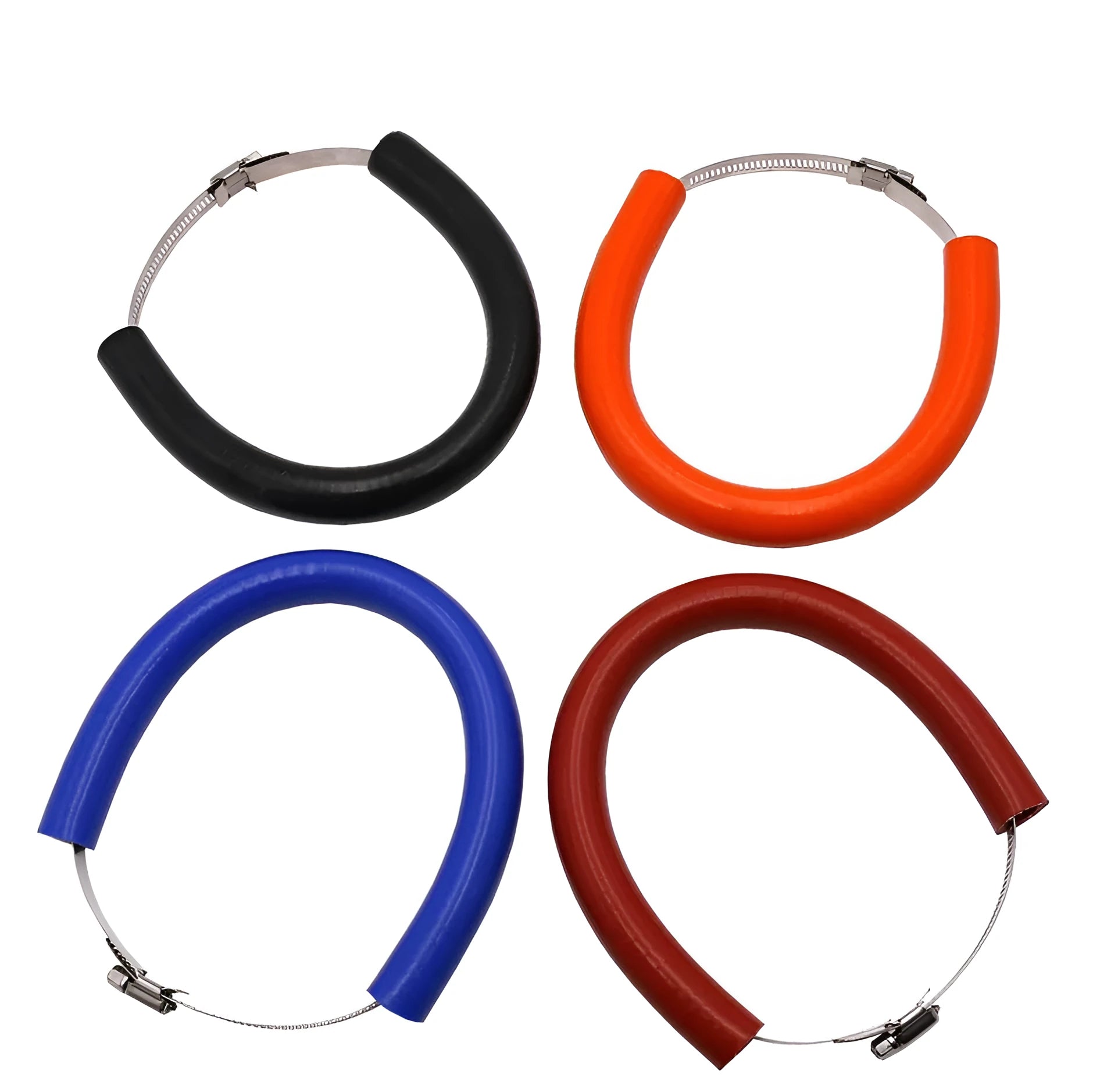 Universal motorcycle exhaust pipe anti-drop wring in black, blue, and orange colours