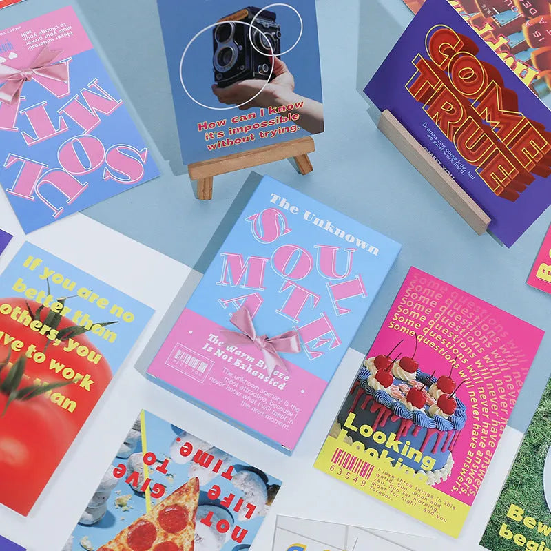 Boxed set of two fresh design postcards with printed blessing messages